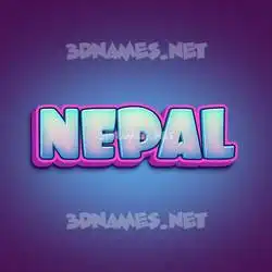 nepal in Phat Purple style - 3D name wallpaper