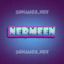 nermeen in Phat Purple style - 3D name wallpaper