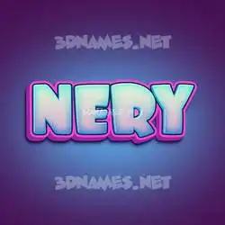 nery in Phat Purple style - 3D name wallpaper