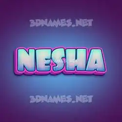 nesha in Phat Purple style - 3D name wallpaper