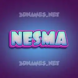 nesma in Phat Purple style - 3D name wallpaper