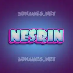 nesrin in Phat Purple style - 3D name wallpaper