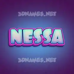 nessa in Phat Purple style - 3D name wallpaper