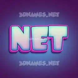 net in Phat Purple style - 3D name wallpaper