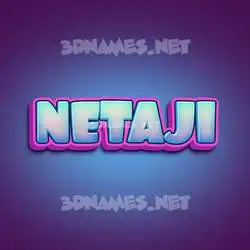netaji in Phat Purple style - 3D name wallpaper