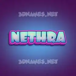 nethra in Phat Purple style - 3D name wallpaper