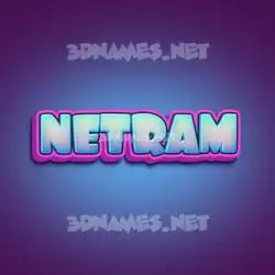 netram in Phat Purple style - 3D name wallpaper