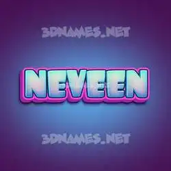 neveen in Phat Purple style - 3D name wallpaper