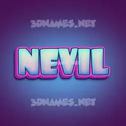 nevil in Phat Purple style - 3D name wallpaper