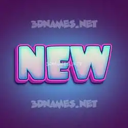new in Phat Purple style - 3D name wallpaper