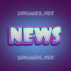 news in Phat Purple style - 3D name wallpaper