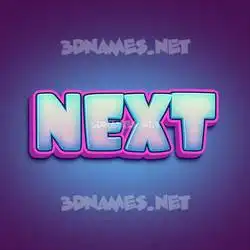 next in Phat Purple style - 3D name wallpaper