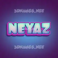 neyaz in Phat Purple style - 3D name wallpaper