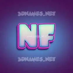 nf in Phat Purple style - 3D name wallpaper