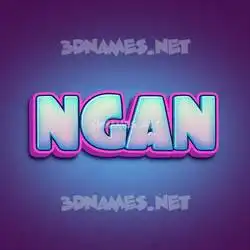 ngan in Phat Purple style - 3D name wallpaper