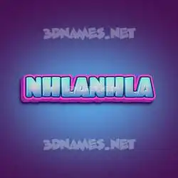 nhlanhla in Phat Purple style - 3D name wallpaper