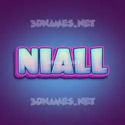 niall in Phat Purple style - 3D name wallpaper
