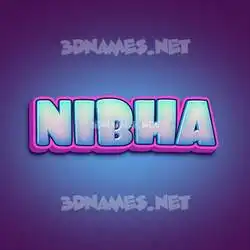 nibha in Phat Purple style - 3D name wallpaper
