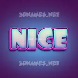 nice in Phat Purple style - 3D name wallpaper