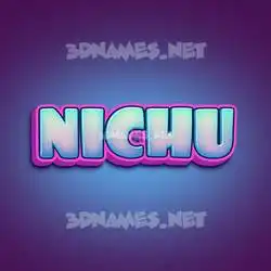 nichu in Phat Purple style - 3D name wallpaper