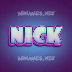 nick in Phat Purple style - 3D name wallpaper