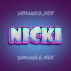 nicki in Phat Purple style - 3D name wallpaper