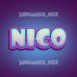 nico in Phat Purple style - 3D name wallpaper