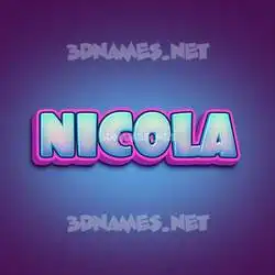 nicola in Phat Purple style - 3D name wallpaper
