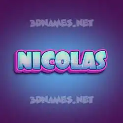 nicolas in Phat Purple style - 3D name wallpaper