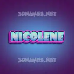 nicolene in Phat Purple style - 3D name wallpaper