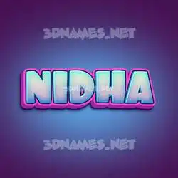 nidha in Phat Purple style - 3D name wallpaper