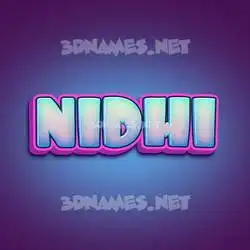 nidhi in Phat Purple style - 3D name wallpaper