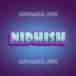 nidhish in Phat Purple style - 3D name wallpaper