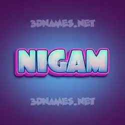 nigam in Phat Purple style - 3D name wallpaper