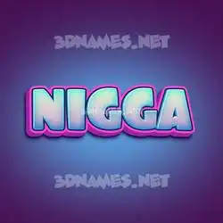 nigga in Phat Purple style - 3D name wallpaper