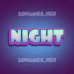 night in Phat Purple style - 3D name wallpaper