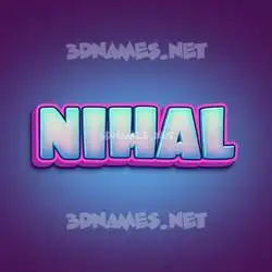 nihal in Phat Purple style - 3D name wallpaper