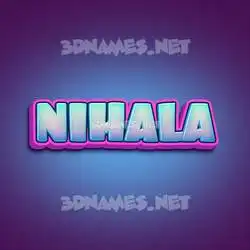 nihala in Phat Purple style - 3D name wallpaper