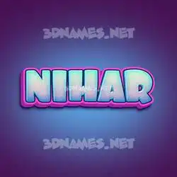 nihar in Phat Purple style - 3D name wallpaper