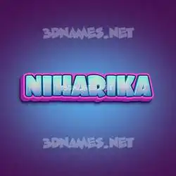 niharika in Phat Purple style - 3D name wallpaper