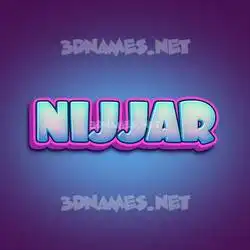 nijjar in Phat Purple style - 3D name wallpaper