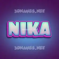 nika in Phat Purple style - 3D name wallpaper
