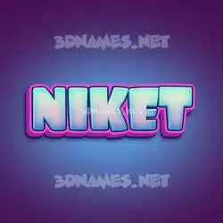 niket in Phat Purple style - 3D name wallpaper
