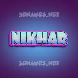 nikhar in Phat Purple style - 3D name wallpaper