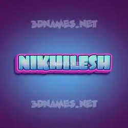 nikhilesh in Phat Purple style - 3D name wallpaper