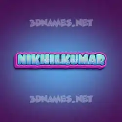 nikhilkumar in Phat Purple style - 3D name wallpaper