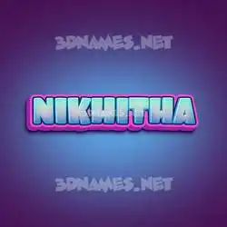 nikhitha in Phat Purple style - 3D name wallpaper