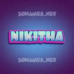 nikitha in Phat Purple style - 3D name wallpaper