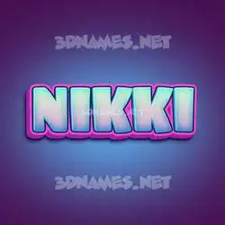 nikki in Phat Purple style - 3D name wallpaper