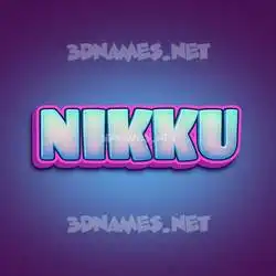 nikku in Phat Purple style - 3D name wallpaper